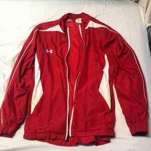 Under Armour Red/White Full-Zip Jacket